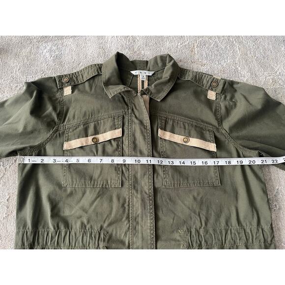 CAbi 722 Green Anorak Military Utility Cargo Jacket Zip Drawstring Waist Small - Picture 8 of 9